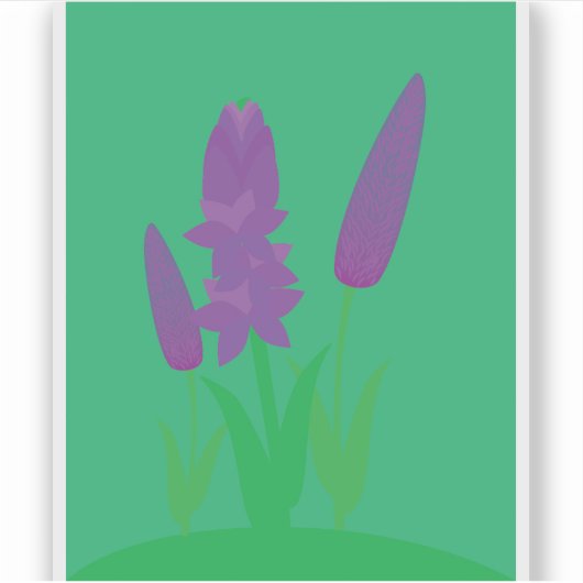 Lavender Plants Sticker (Voorkant)