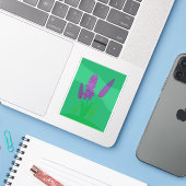 Lavender Plants Sticker (Laptop met iPhone)