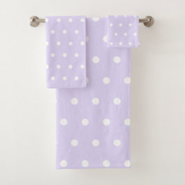 Lavender Polka Dot Bad Handdoek
