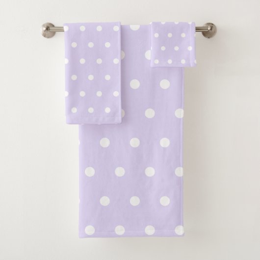 Lavender Polka Dot Bad Handdoek (Insitu)