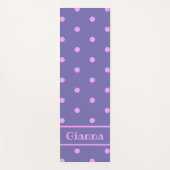 Lavender Polka Dot Yoga Mat (Voorkant)