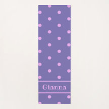 Lavender Polka Dot Yoga Mat