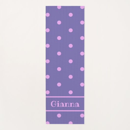 Lavender Polka Dot Yoga Mat (Voorkant)