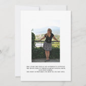 Lavender Polka Dots Foto Afstuderen Aankondiging (Achterkant)