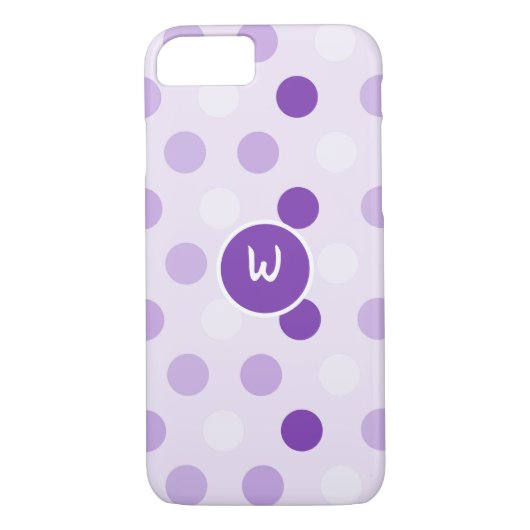  Lavender Polka Dots Hoesje-Mate iPhone Case (Achterkant)