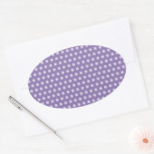 Lavender Polka Dots Ovale Sticker (Envelop)