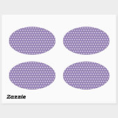 Lavender Polka Dots Ovale Sticker (Vel)