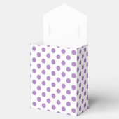Lavender polka stipt wit bedankdoosjes (Geopend)