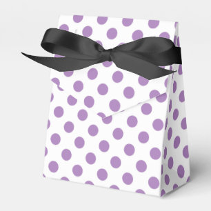 Lavender polka stipt wit bedankdoosjes