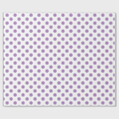 Lavender polka stipt wit cadeaupapier (Vlak)