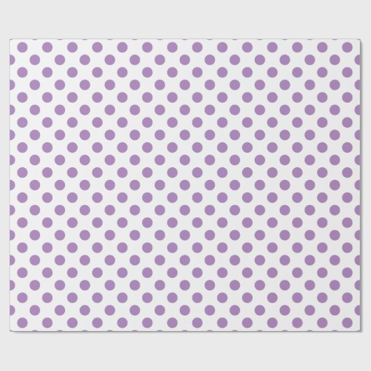 Lavender polka stipt wit cadeaupapier (Vlak)