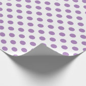 Lavender polka stipt wit cadeaupapier (Hoek)