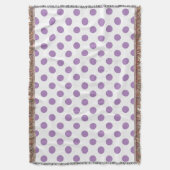 Lavender polka stipt wit deken (Voorkant Verticaal)