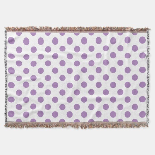 Lavender polka stipt wit deken (Voorkant)