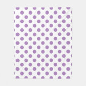 Lavender polka stipt wit fleece deken (Voorkant)