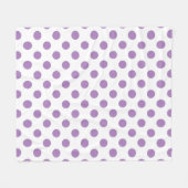 Lavender polka stipt wit fleece deken (Voorkant (Horizontaal))