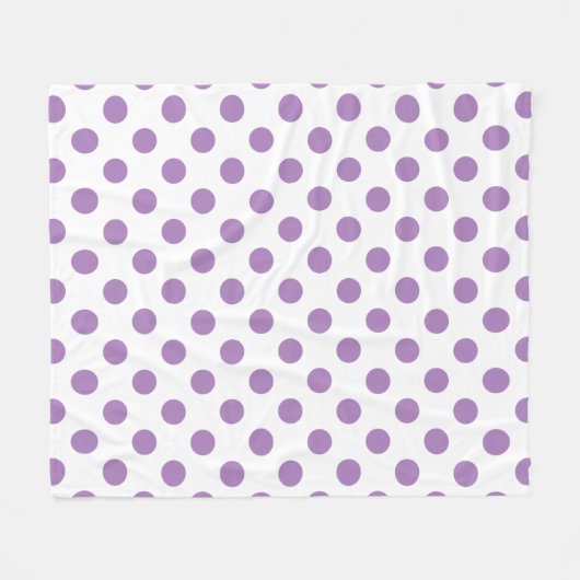 Lavender polka stipt wit fleece deken (Voorkant (Horizontaal))
