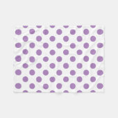 Lavender polka stipt wit fleece deken (Voorkant (Horizontaal))