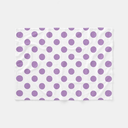 Lavender polka stipt wit fleece deken (Voorkant (Horizontaal))