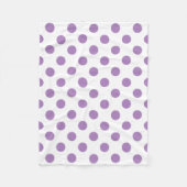 Lavender polka stipt wit fleece deken (Voorkant)