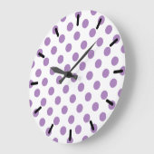 Lavender polka stipt wit grote klok (Hoek)