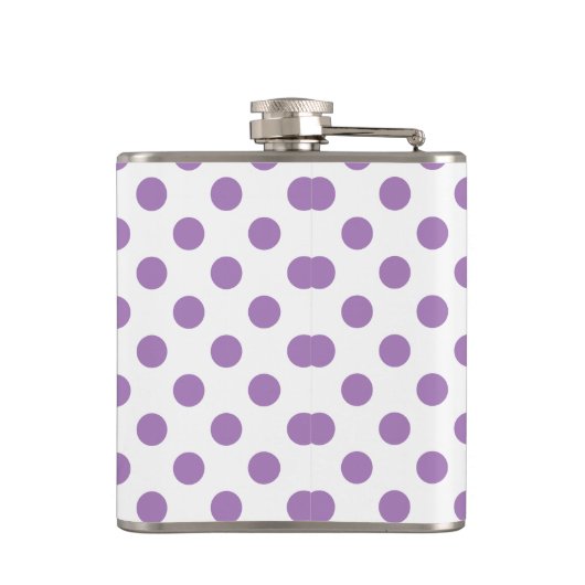 Lavender polka stipt wit heupfles (Achterkant)
