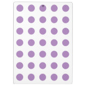 Lavender polka stipt wit klembord (Achterkant)