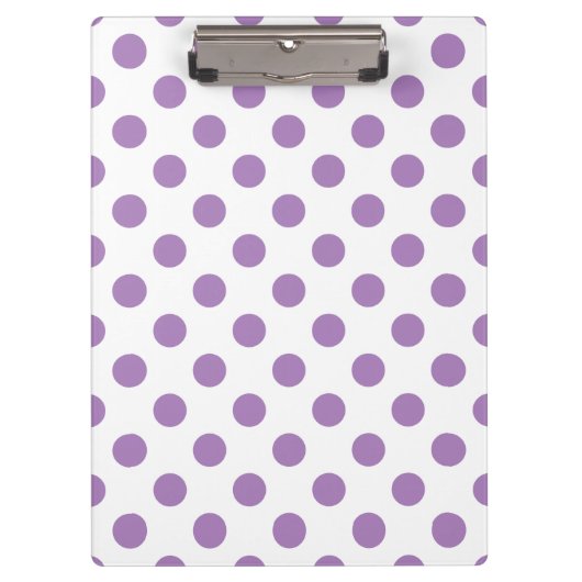 Lavender polka stipt wit klembord (Voorkant)
