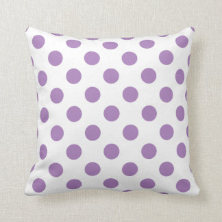 Lavender polka stipt wit kussen
