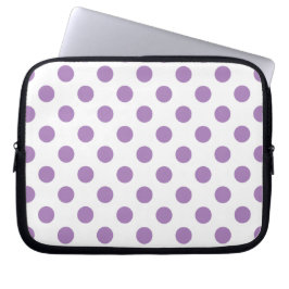 Lavender polka stipt wit laptop sleeve