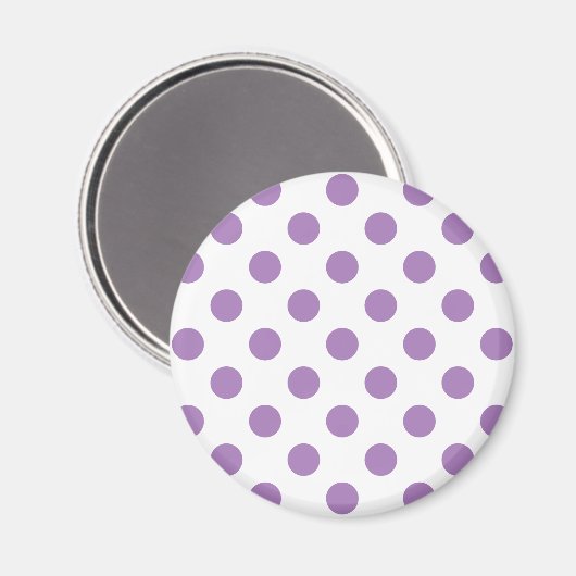 Lavender polka stipt wit magneet (Voorkant / Achterkant)