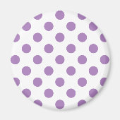 Lavender polka stipt wit magneet (Voorkant)
