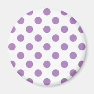 Lavender polka stipt wit magneet
