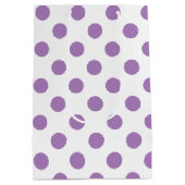 Lavender polka stipt wit medium cadeauzakje (Achterkant)