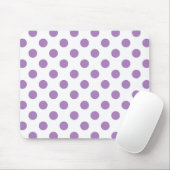 Lavender polka stipt wit muismat (Met muis)