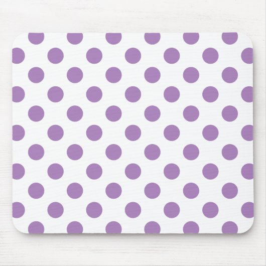 Lavender polka stipt wit muismat (Voorkant)