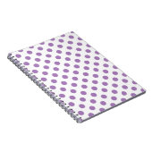 Lavender polka stipt wit notitieboek (Rechterzijde)