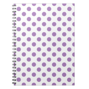 Lavender polka stipt wit notitieboek