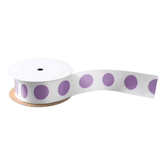Lavender polka stipt wit satijnen lint (Spoel)