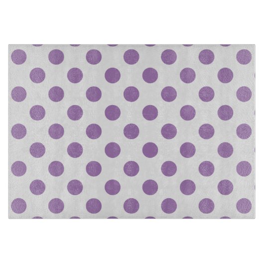 Lavender polka stipt wit snijplank (Voorkant)