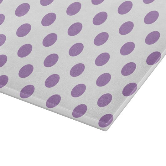 Lavender polka stipt wit snijplank (Hoek)