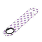 Lavender polka stipt wit speed flessenopener (Voorkant Gekanteld)