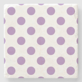 Lavender polka stipt wit stenen onderzetter