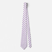 Lavender polka stipt wit stropdas (Voorkant)