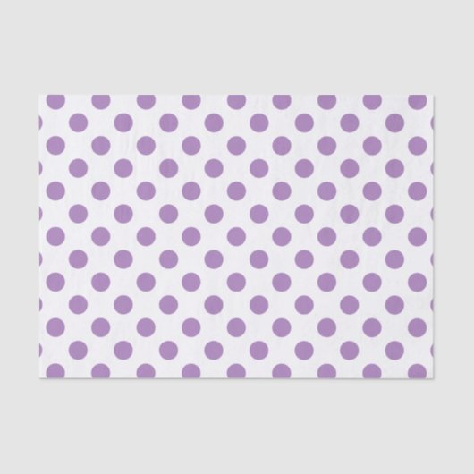 Lavender polka stipt wit tissuepapier (Voorkant)