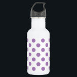 Lavender polka stipt wit waterfles<br><div class="desc">Laadbord en witte polka-stippen</div>