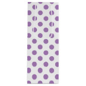 Lavender polka stipt wit wijn cadeautas (Voorkant)