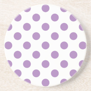 Lavender polka stipt wit zandsteen onderzetter