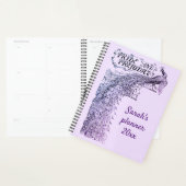 Lavender Pride en Prejudice Peacock Naam Planner (Display)
