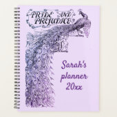 Lavender Pride en Prejudice Peacock Naam Planner (Voorkant)